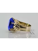 8K κίτρινο χρυσό Sapphire Ring Vintage Jewlery vrc029x-sp Art Deco